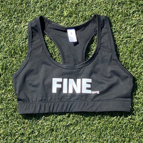 Black Fine Gang Sports Bra